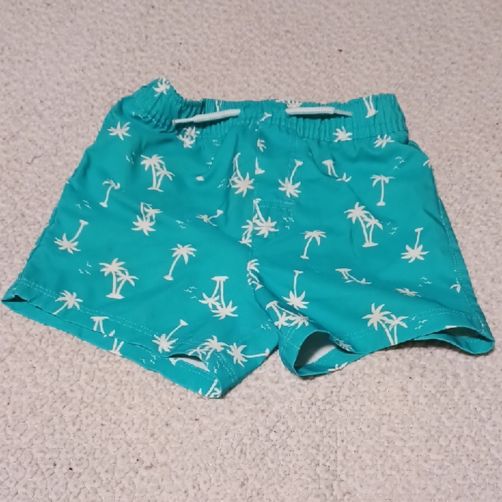 Wonder Nation Green Shorts with White Print